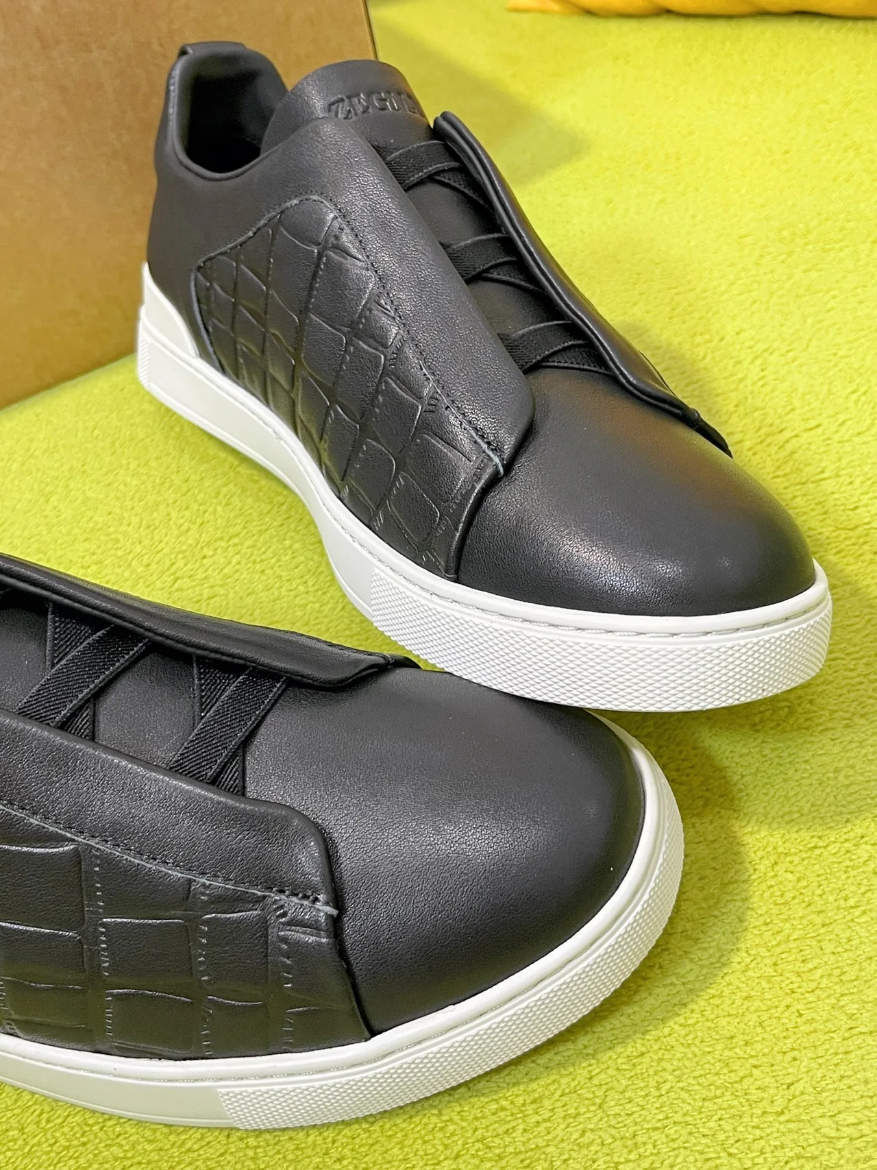 Zegna Slip-On Sneakers in Black · view 7