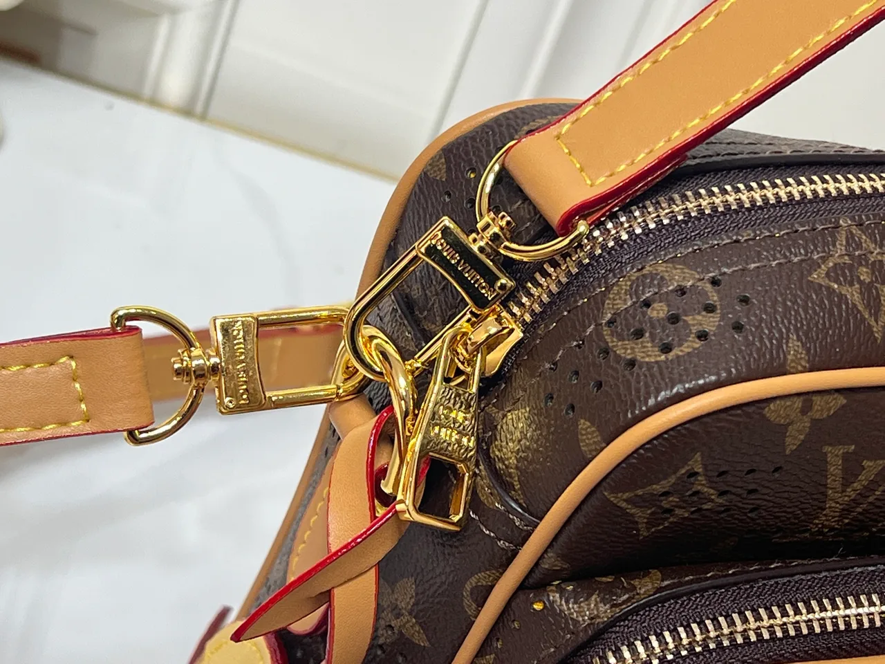Louis Vuitton Cowhide Canvas Crossbody Bag in Brown · view 6