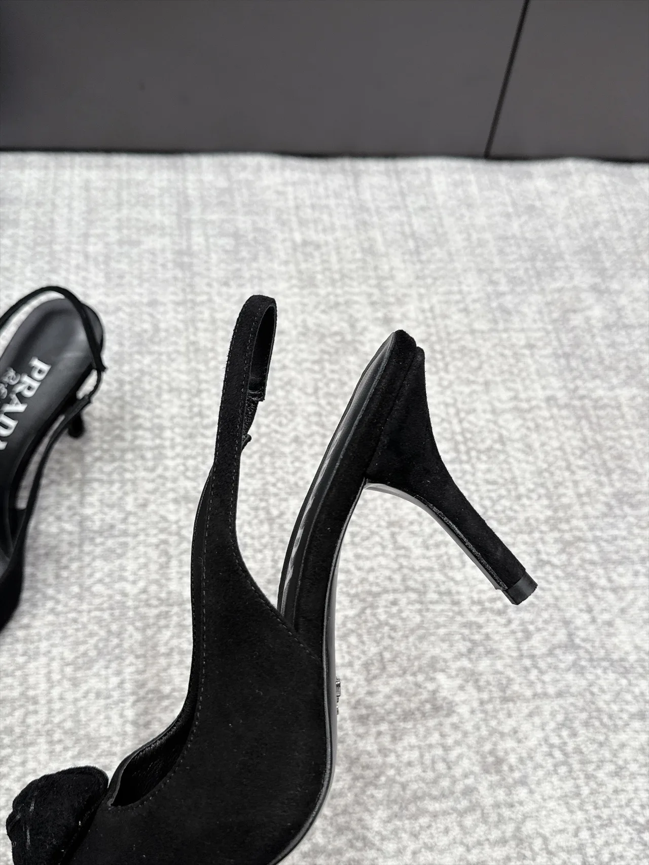 Prada Pointed Slingback Pumps in Black · view 7