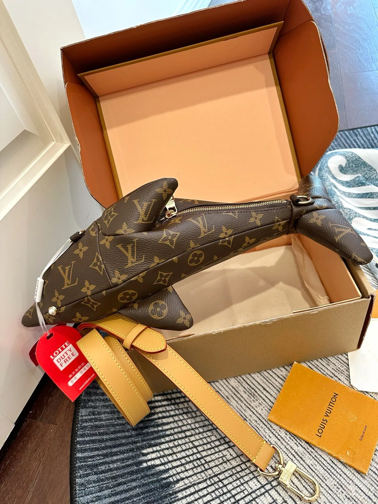 Louis Vuitton Dolphin-Shaped Bag in Brown · view 2