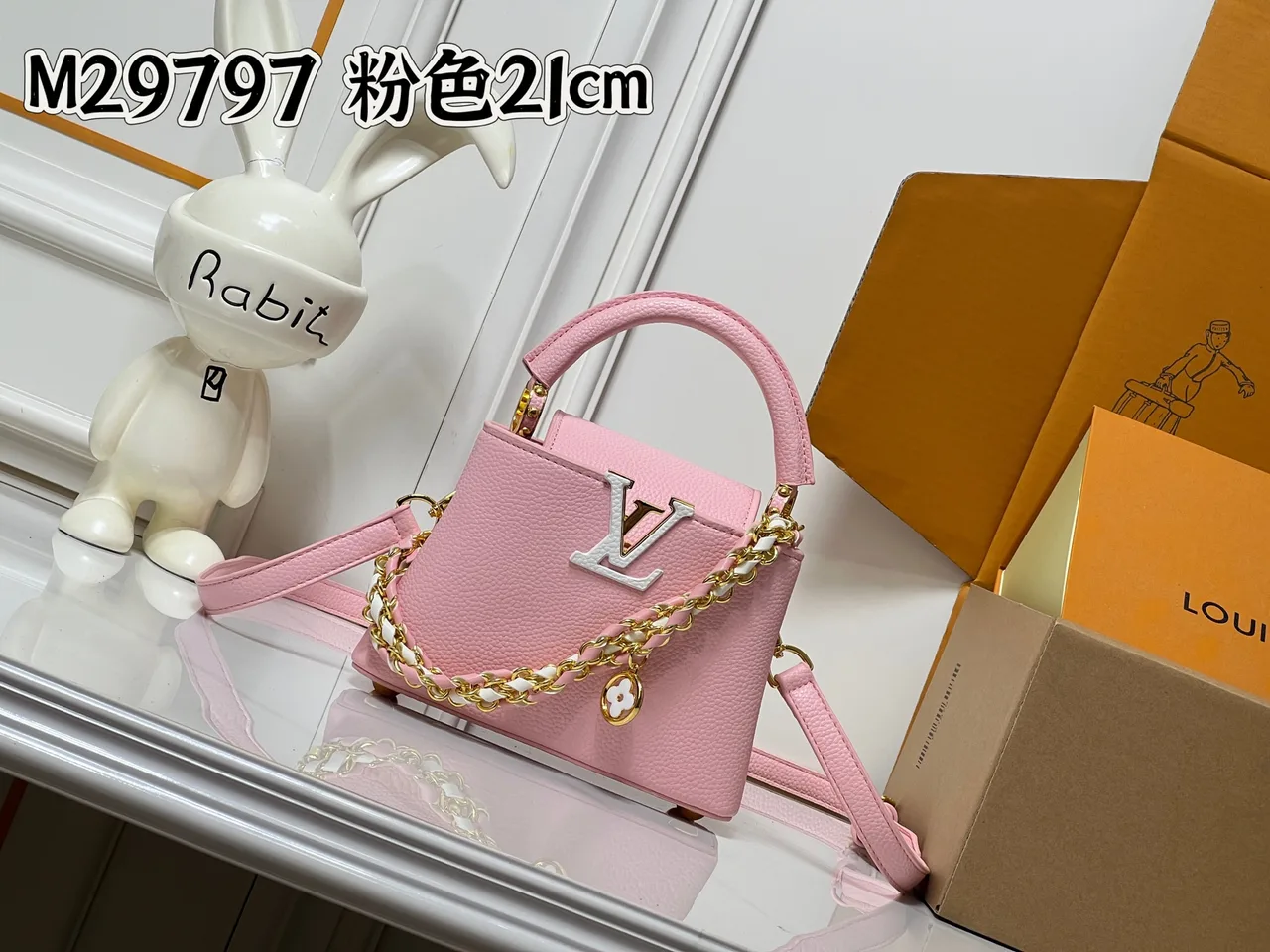 Louis Vuitton Cowhide Handbag in Pink · view 1