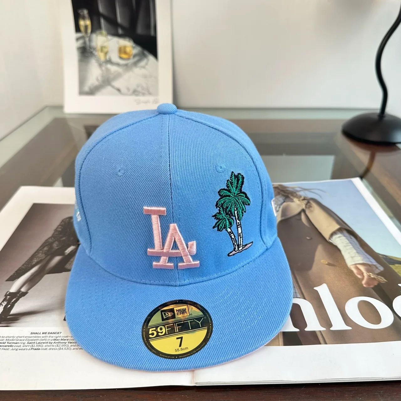 New Era LA fitted graphic cap in Black & Yellow & Red & Blue · view 2