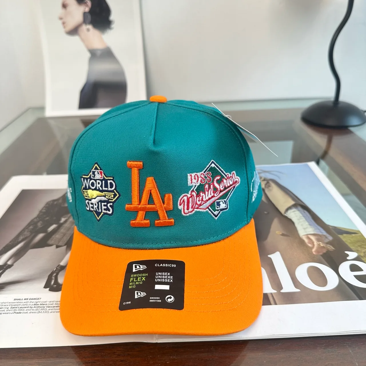 New Era LA World Series Cap in Black & Beige & Green & Burgundy & White & Purple · view 2