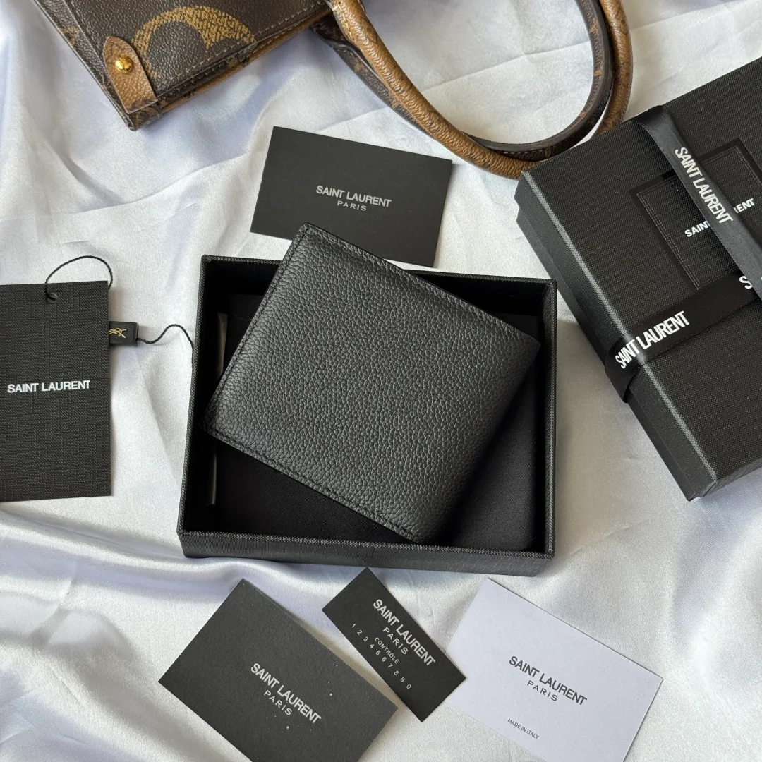 Saint Laurent Bifold Wallet in Black · view 3