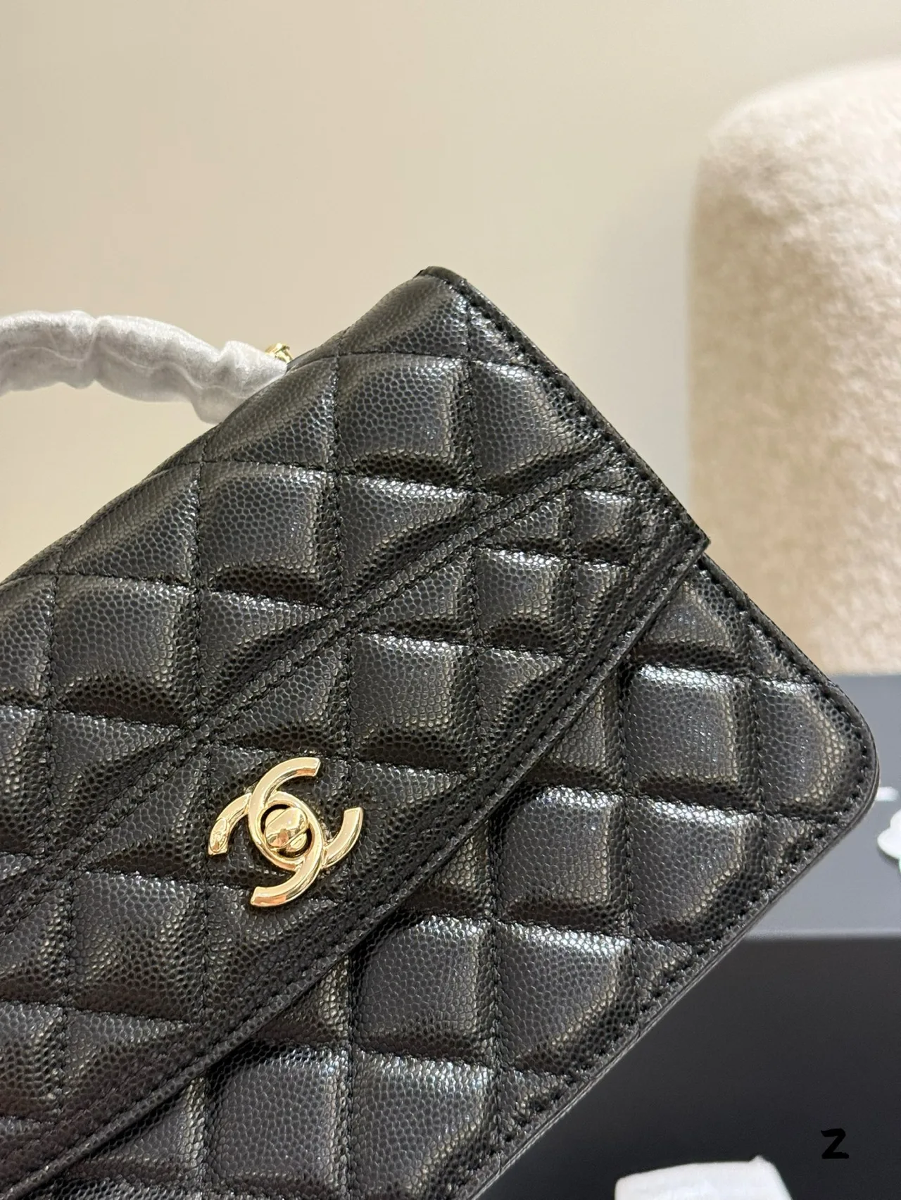 Chanel Small Flap Shoulder Bag in Black & White · view 4