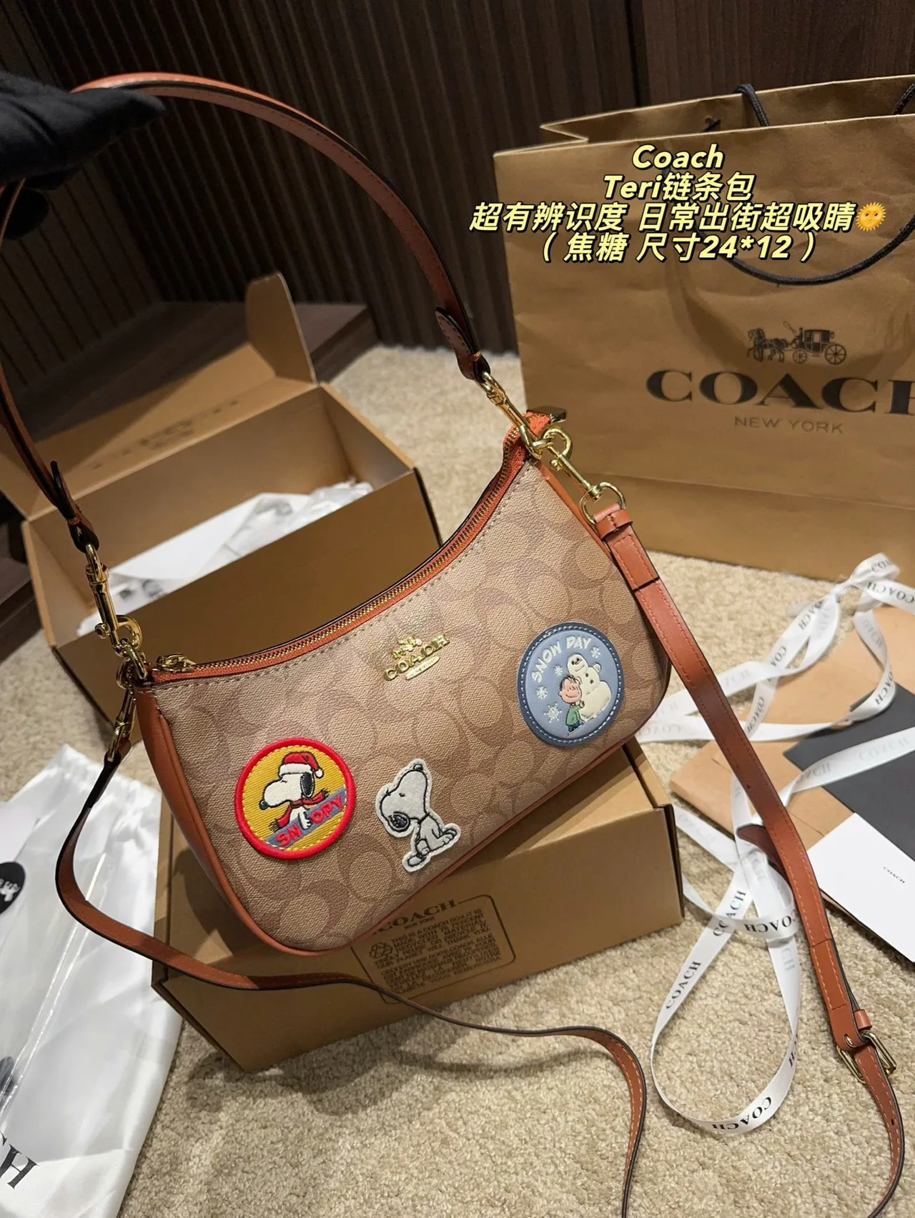 Coach Hobo Bag in Beige · view 3