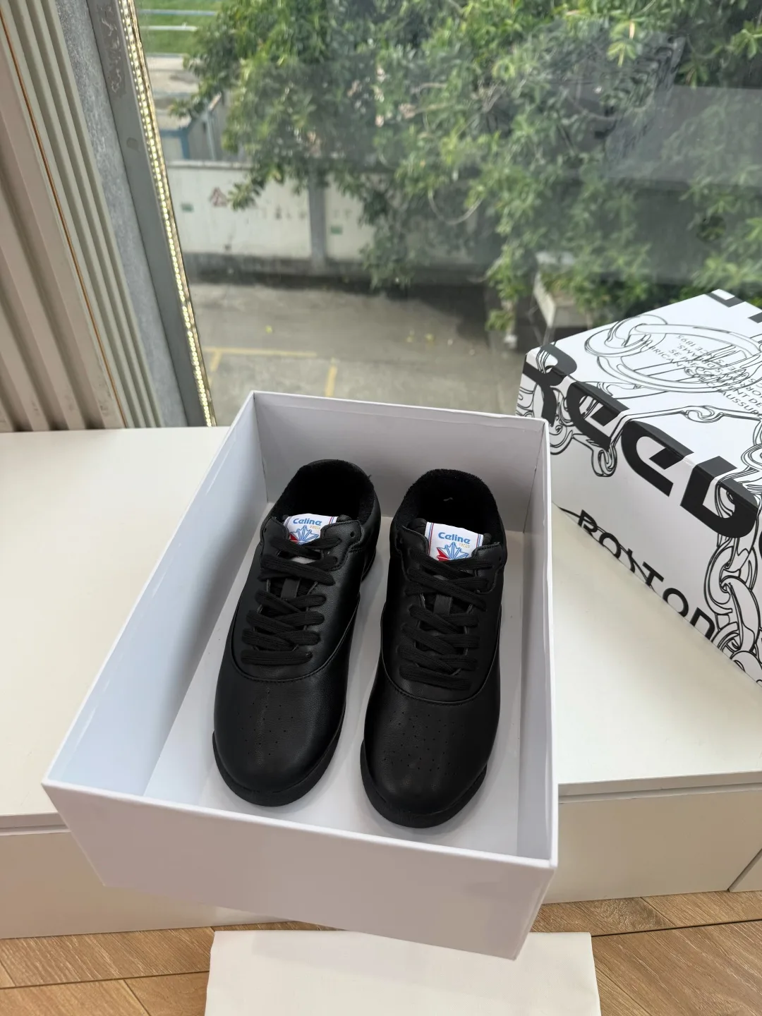 Celine Cowhide Smooth Sneakers in Black · view 1