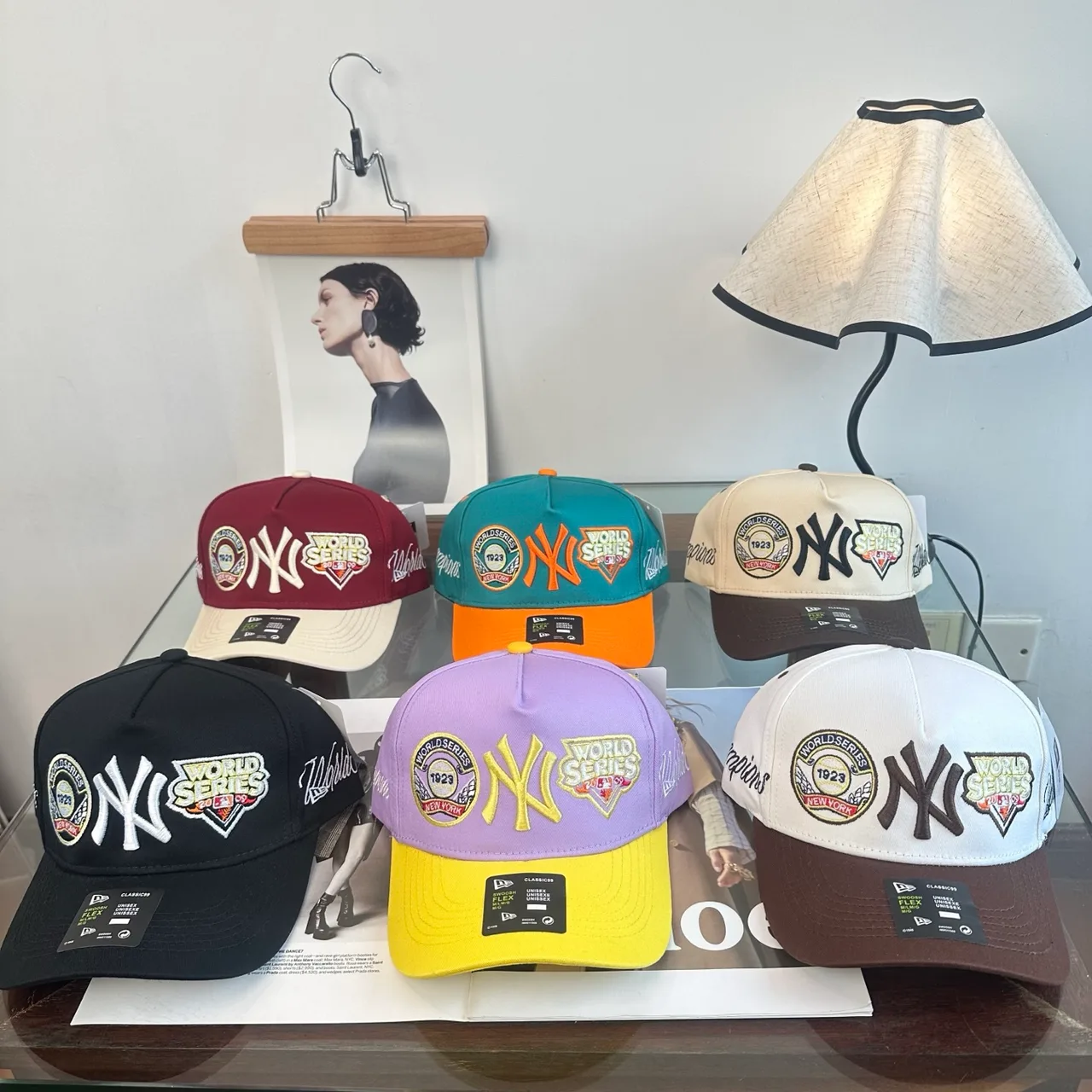 New Era Baseball Cap in Black & Burgundy & Green & Beige & Purple & White · view 2