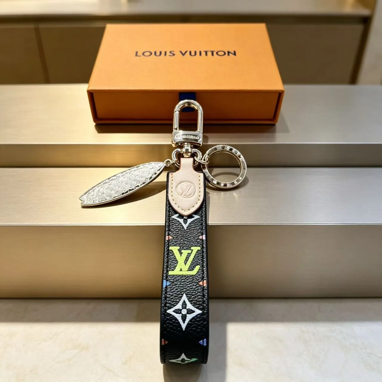 Louis Vuitton Strap Keychain in Black · view 1