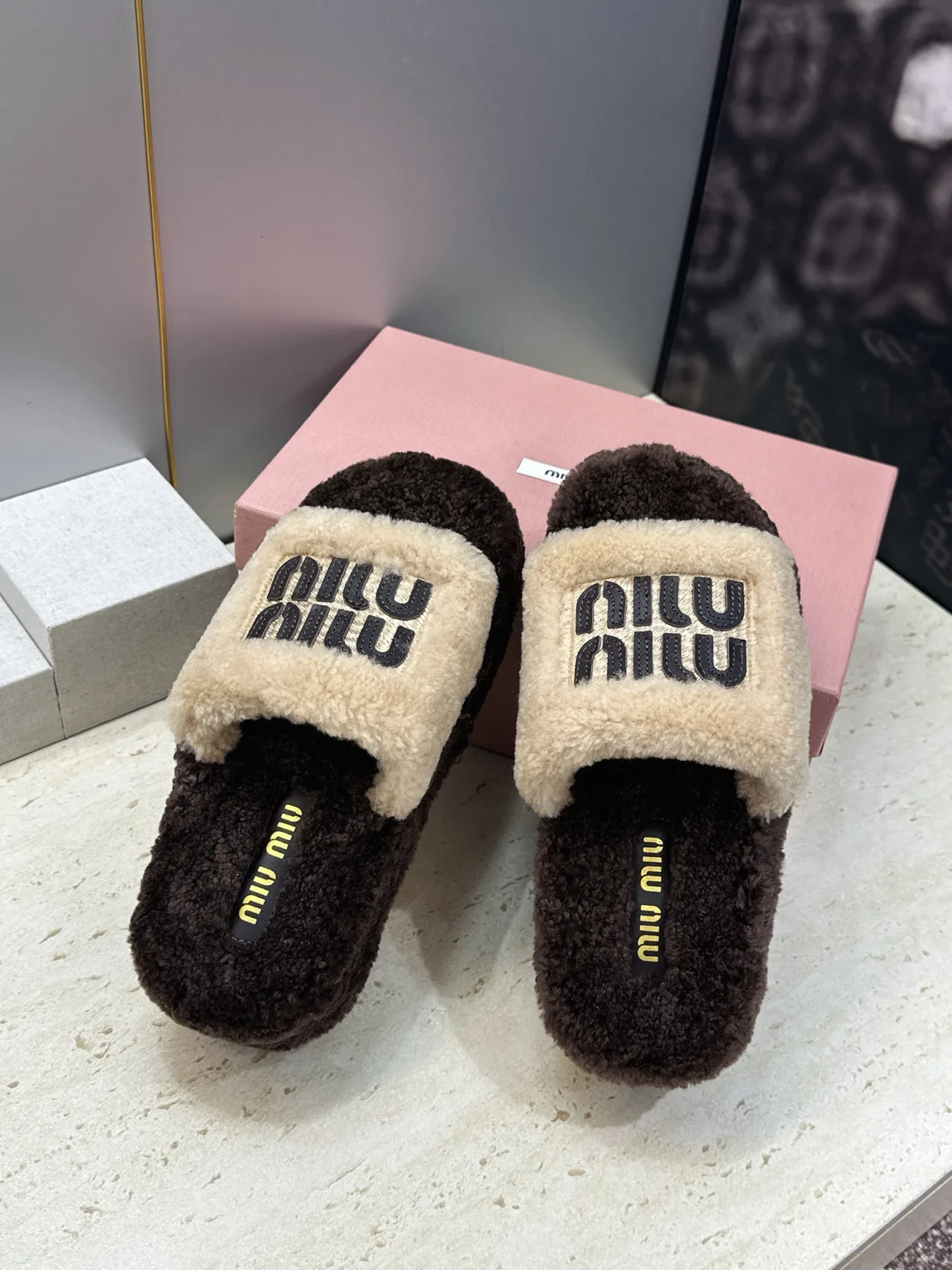 Miu Miu Slippers in Brown · view 4