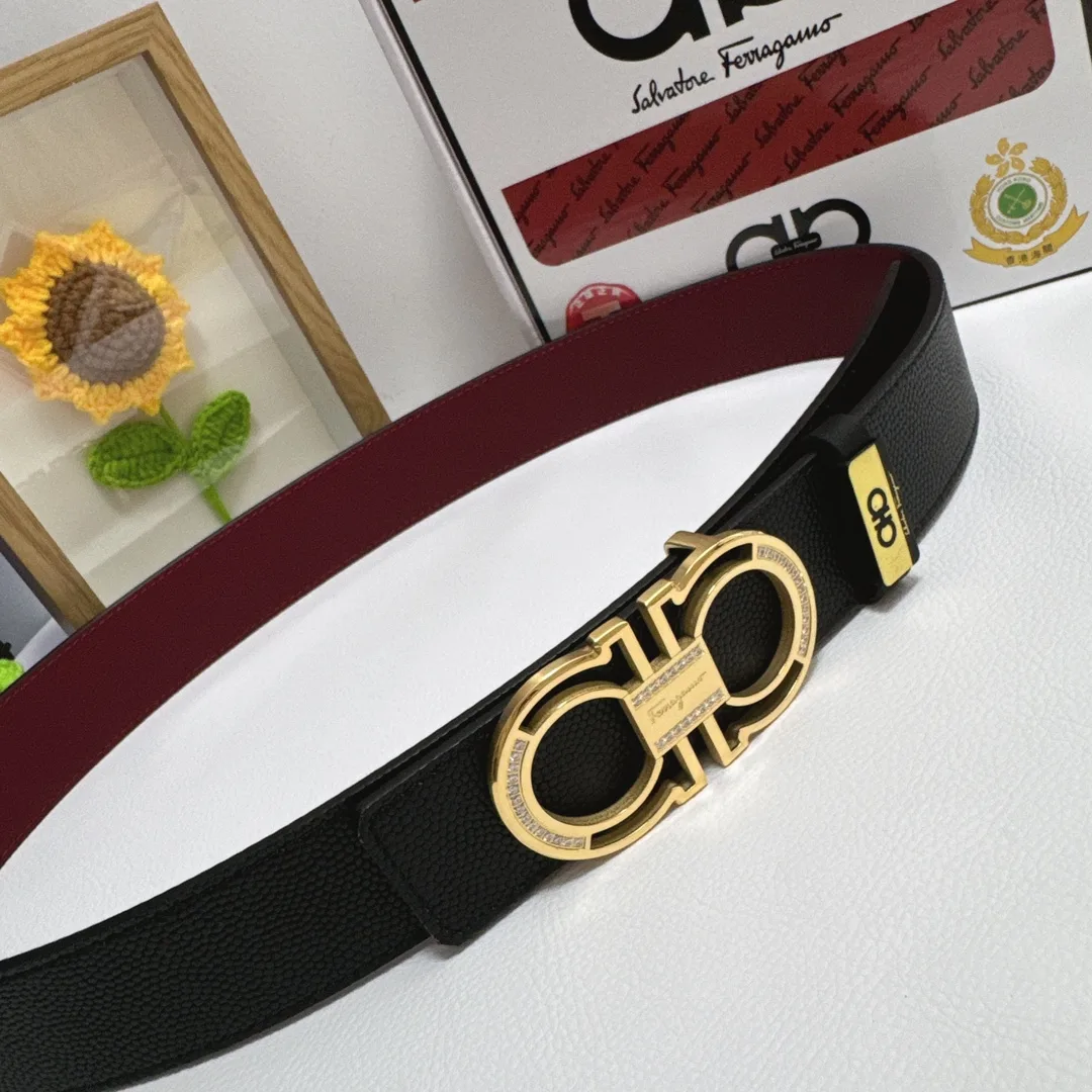 Ferragamo Cowhide Belt in Black · view 7