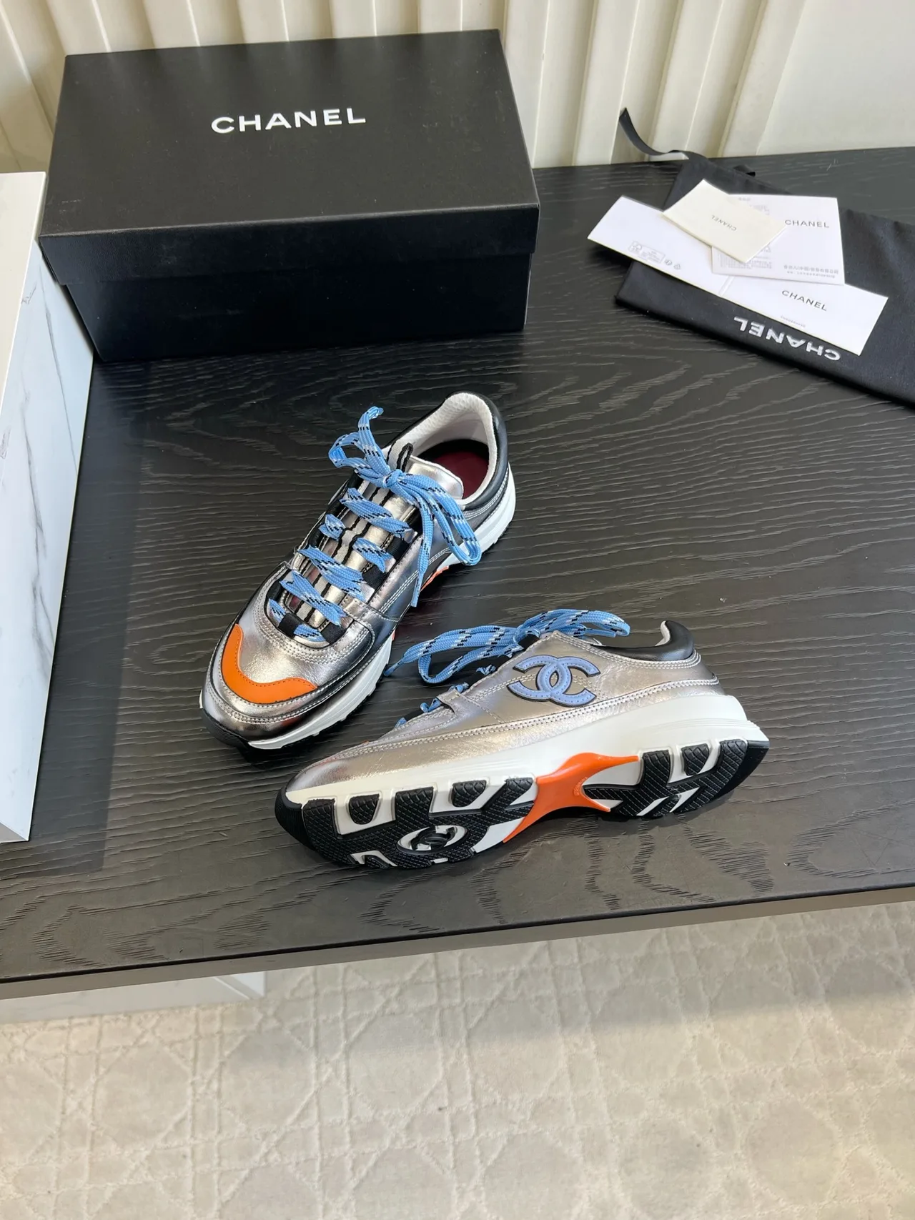 Chanel Sneakers in Silver · view 4