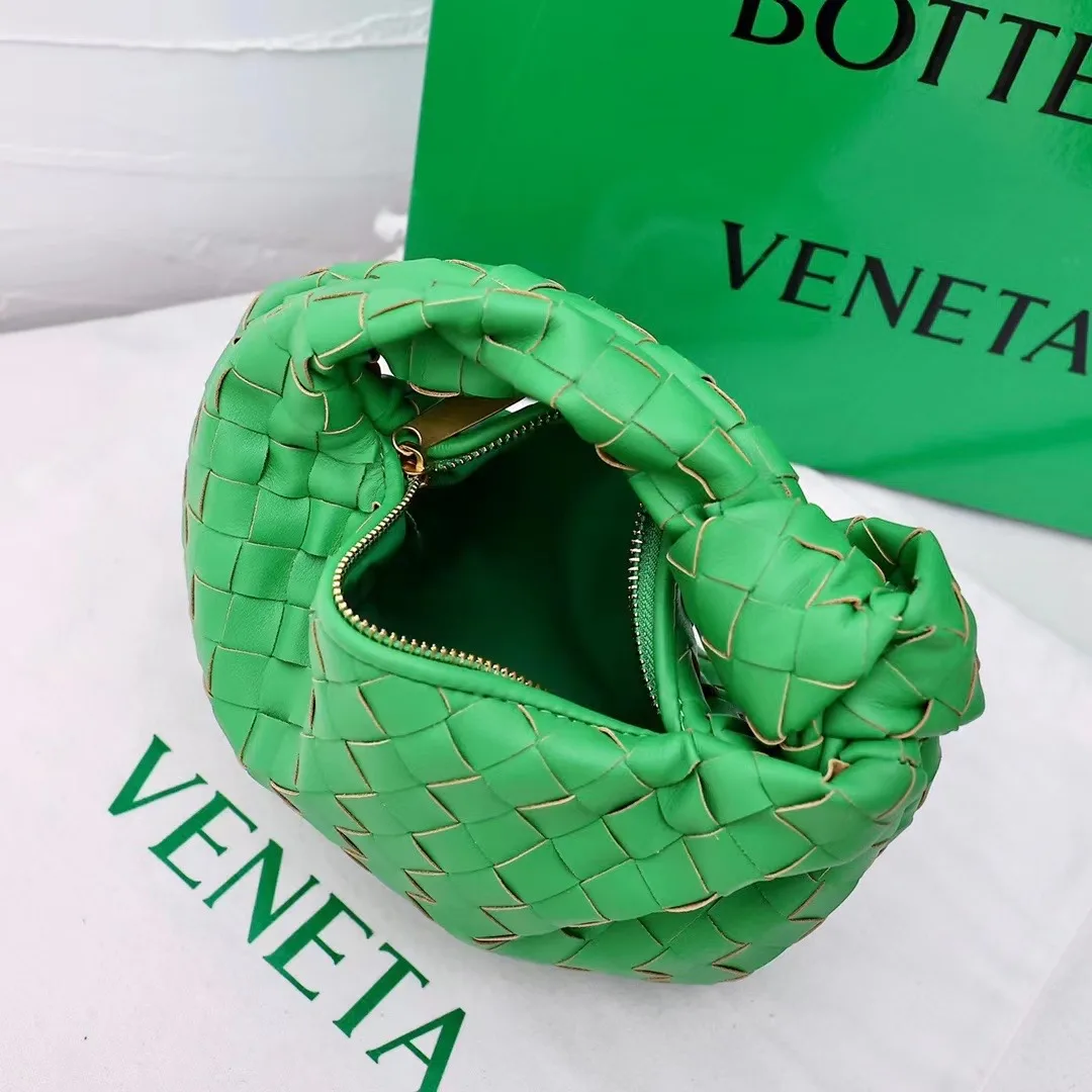 Bottega Veneta Sheepskin Woven Hobo Bag in Green · view 7