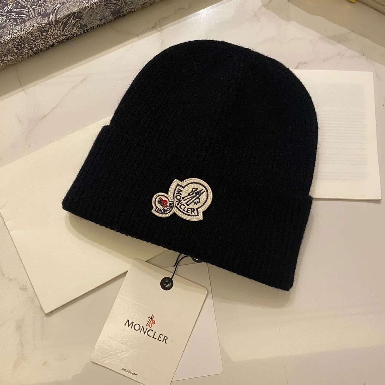 Moncler Beanie in Black & White & Grey & Beige & Brown & Blue & Pink & Burgundy & Orange & Yellow & Red · view 1