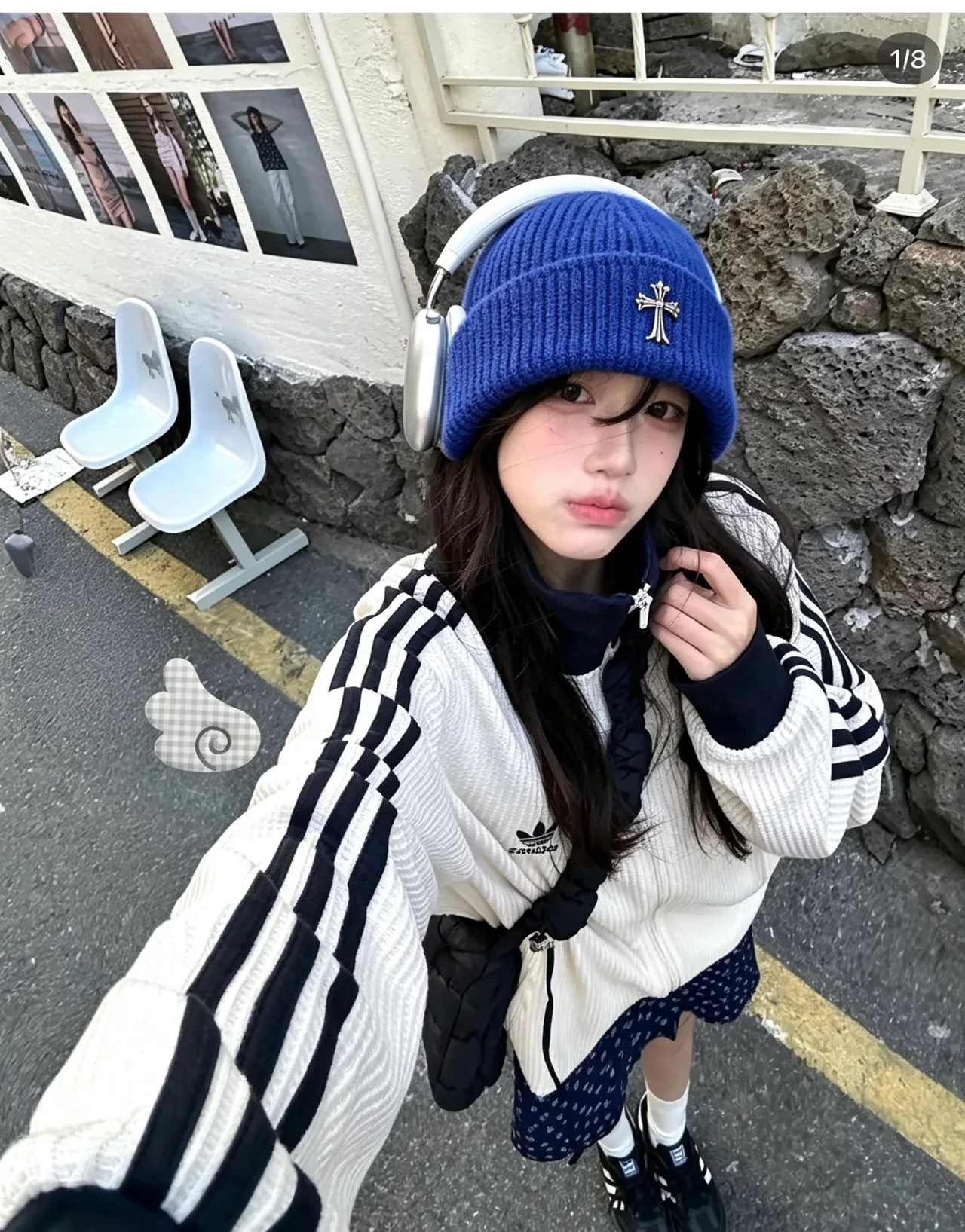 Chrome Hearts Beanie in Grey & Brown & Yellow & Red & Green & Blue & Black & White & Pink & Burgundy · view 8