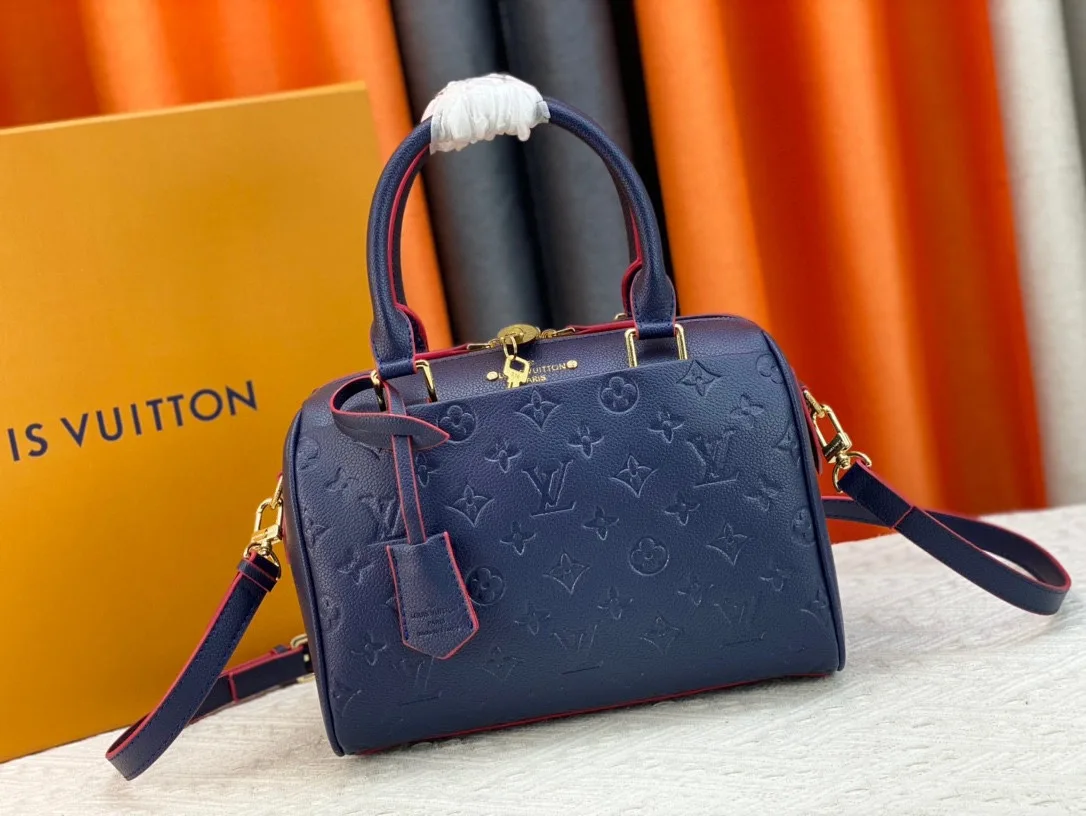 Louis Vuitton Leather Top-Handle Bag in Blue · view 1