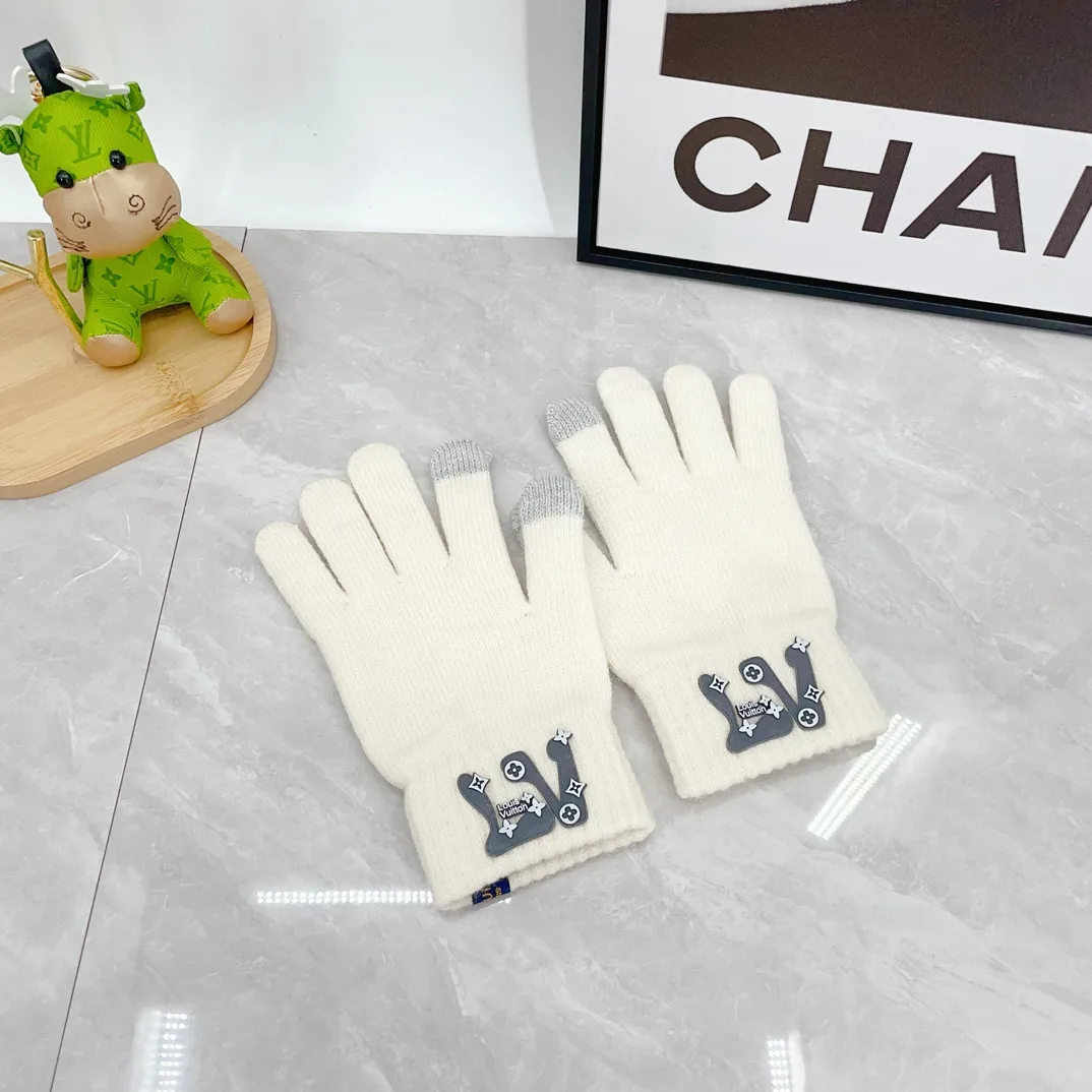 Louis Vuitton Wool Embroidered Hat Scarf and Gloves Set in White · view 7
