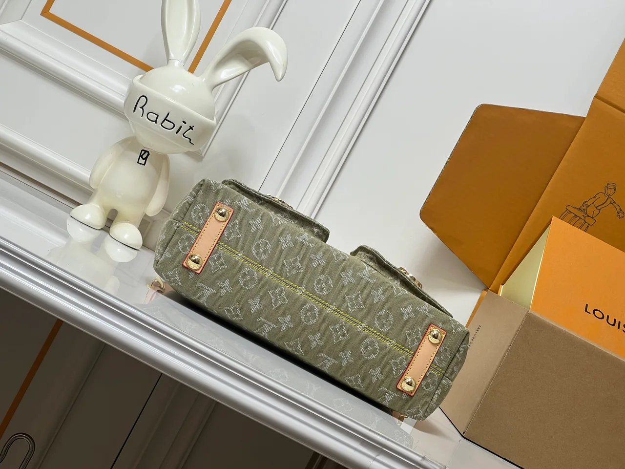 Louis Vuitton Denim Monogram Hobo Bag in Green · view 5