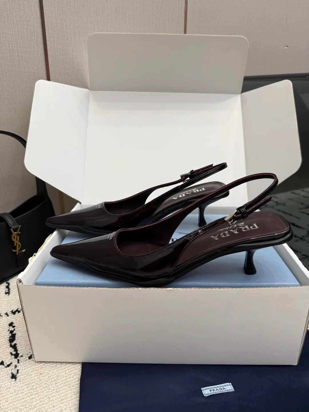Prada Slingback Heels in Brown · view 3