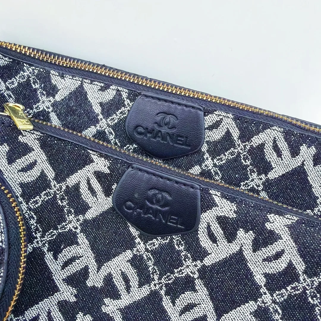 Chanel Monogram Chain-Strap Shoulder Bag in Black · view 3