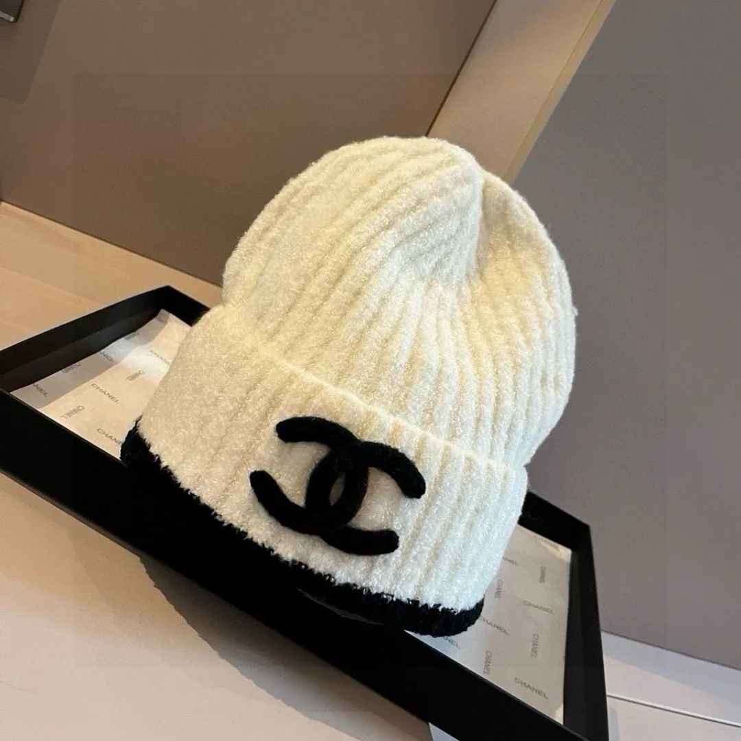 Chanel Knit Beanie in Cream · view 5
