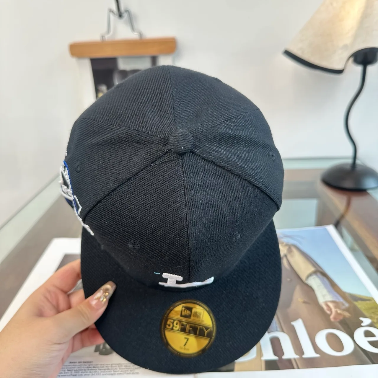 New Era Baseball Cap in Black & Red & Blue & Yellow & Cream · view 8