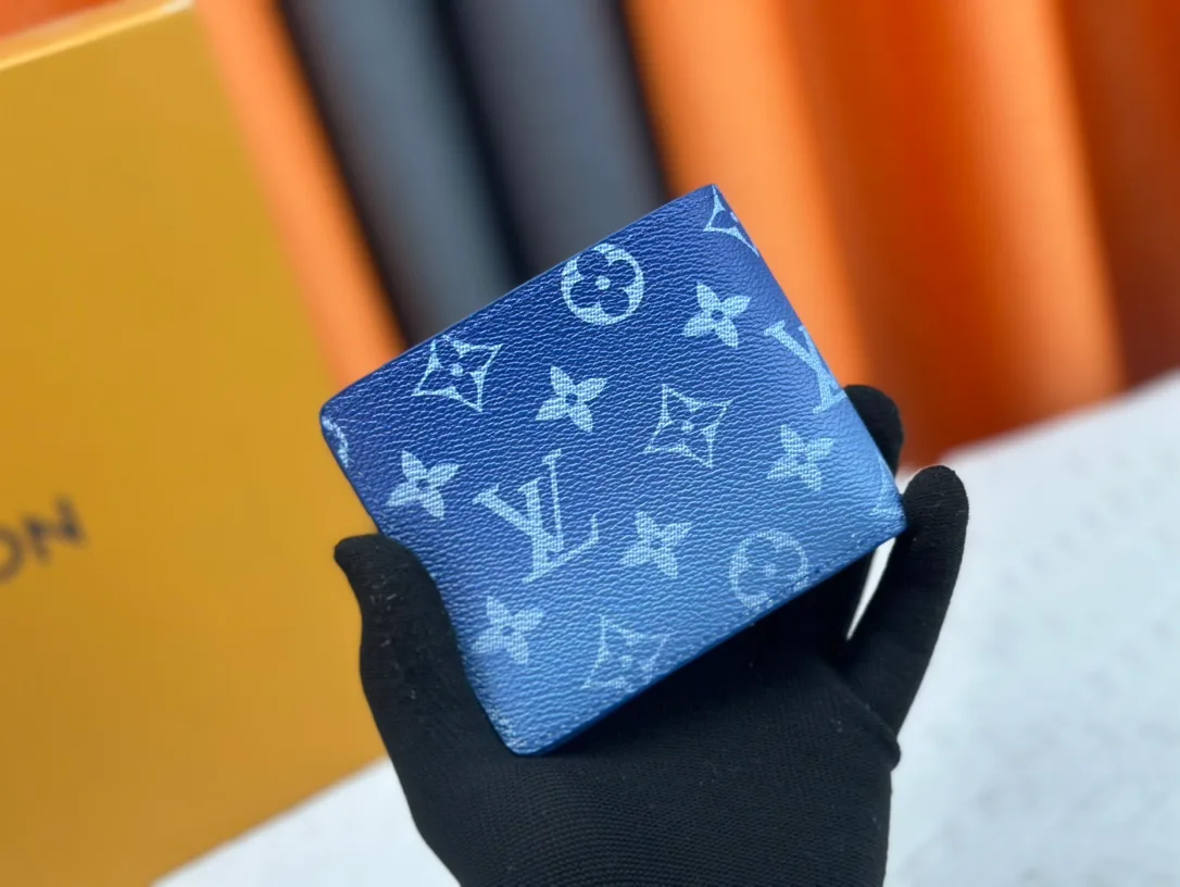 Louis Vuitton Canvas Wallet in Blue · view 2