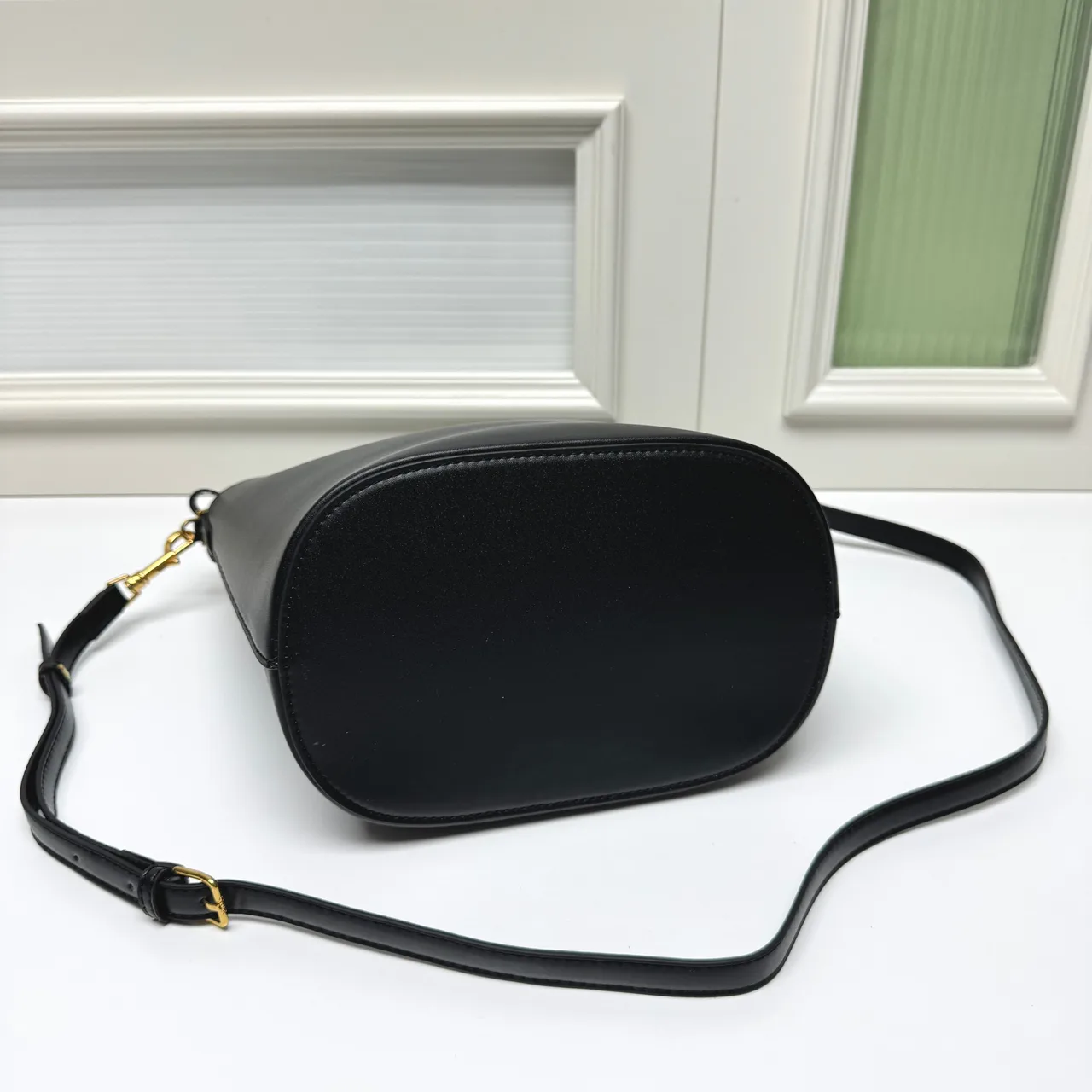 Celine Calfskin Smooth Bucket Bag in Black · view 5