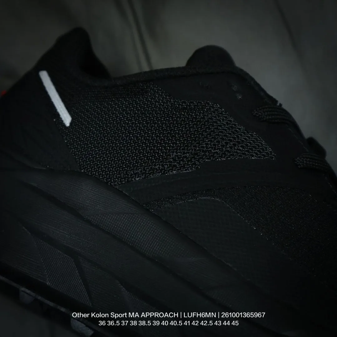 Lace-Up Tree-Badge Approach Sneakers in Black · view 7
