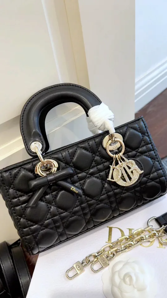 Dior Bow D-Joy Bag in Brown / Blue / Pink / White / Black · view 5