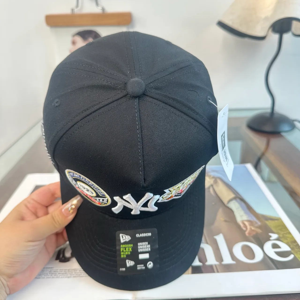 New Era Baseball Cap in Black & Burgundy & Green & Beige & Purple & White · view 8