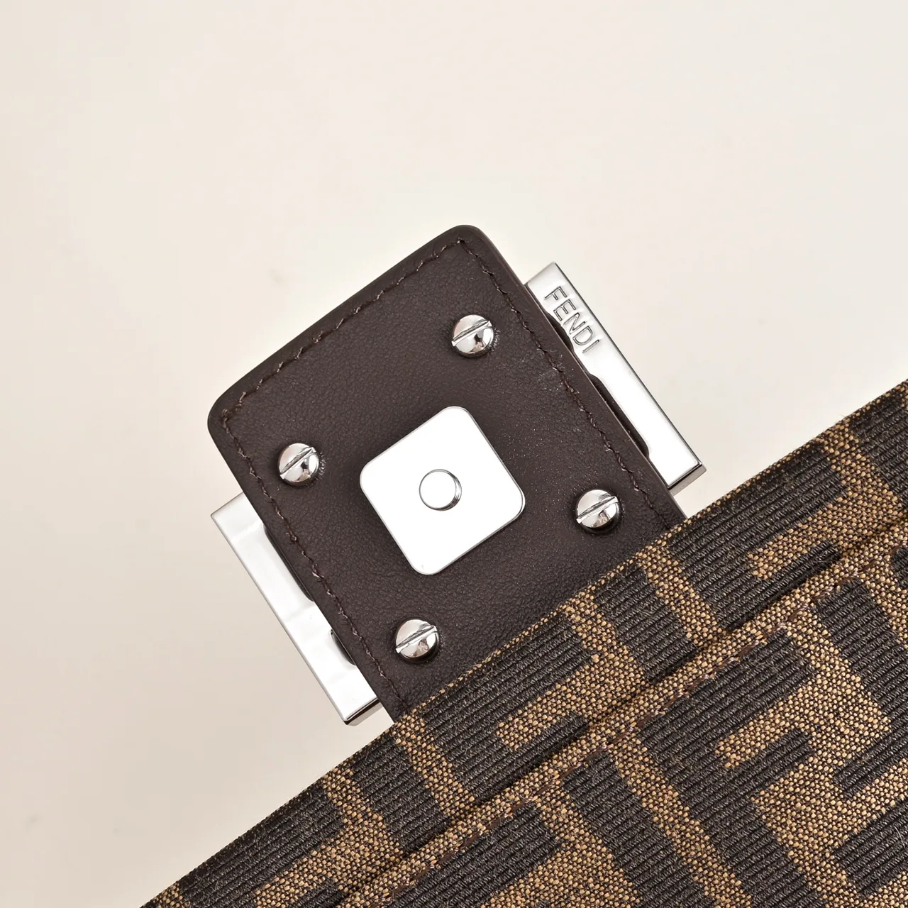 Fendi FF Monogram Baguette Bag in Brown · view 5