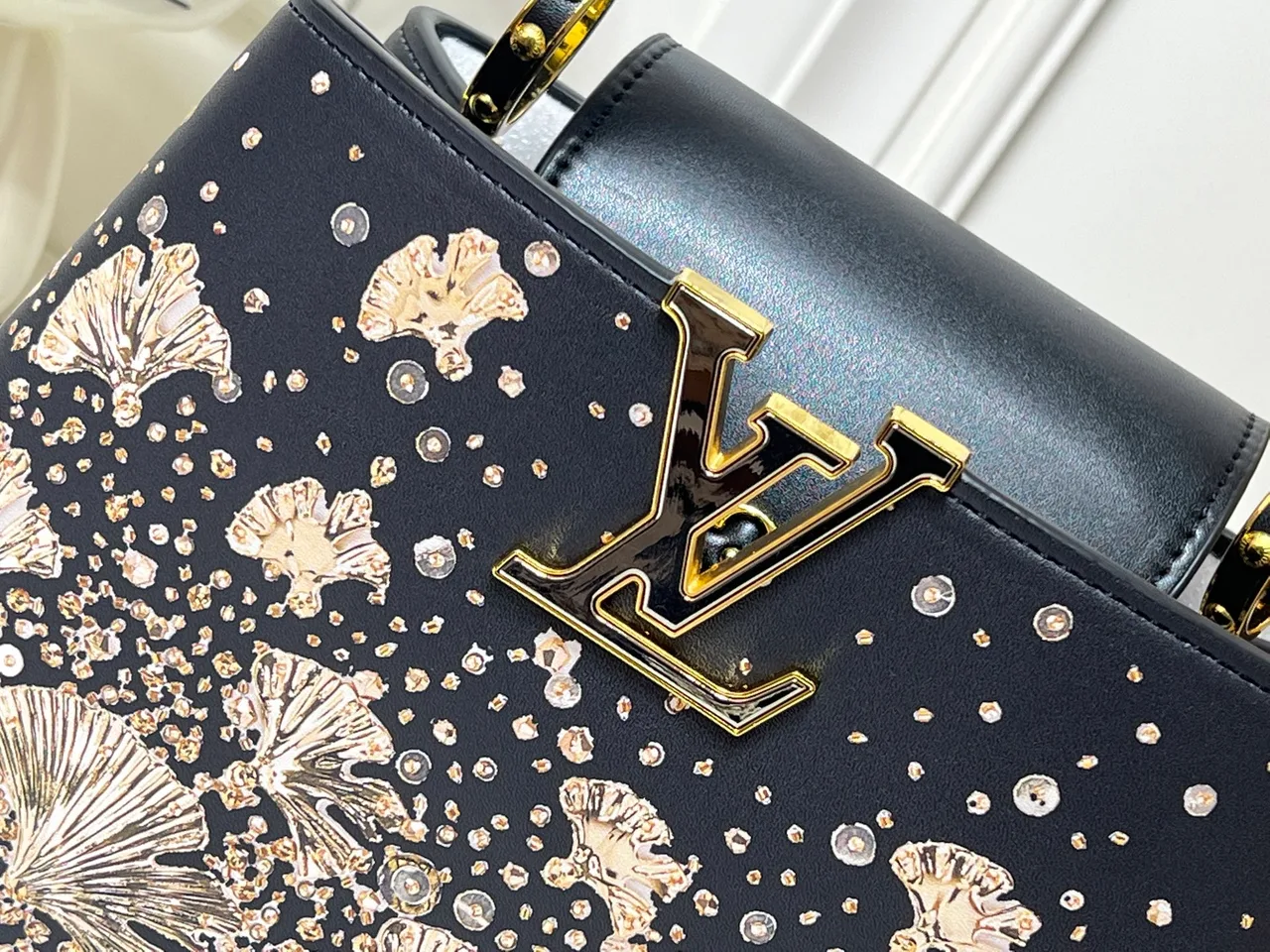 Louis Vuitton Cowhide Top-Handle Bag in Black · view 5