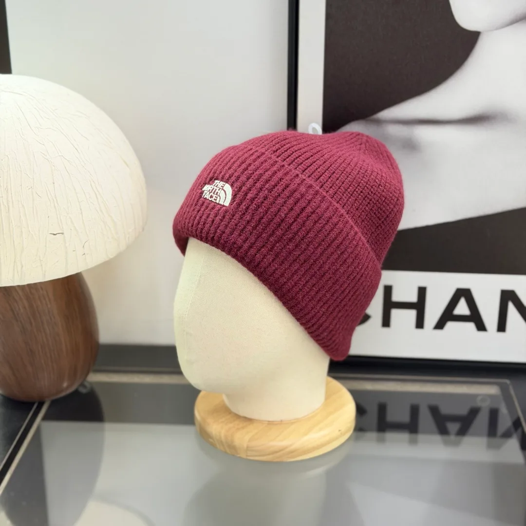 The North Face Beanie in Burgundy & Black & Grey & White & Beige · view 4