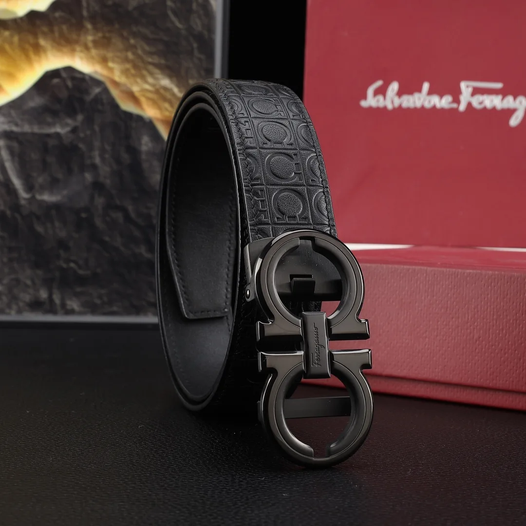Ferragamo Gancini automatic belt in Black · view 1