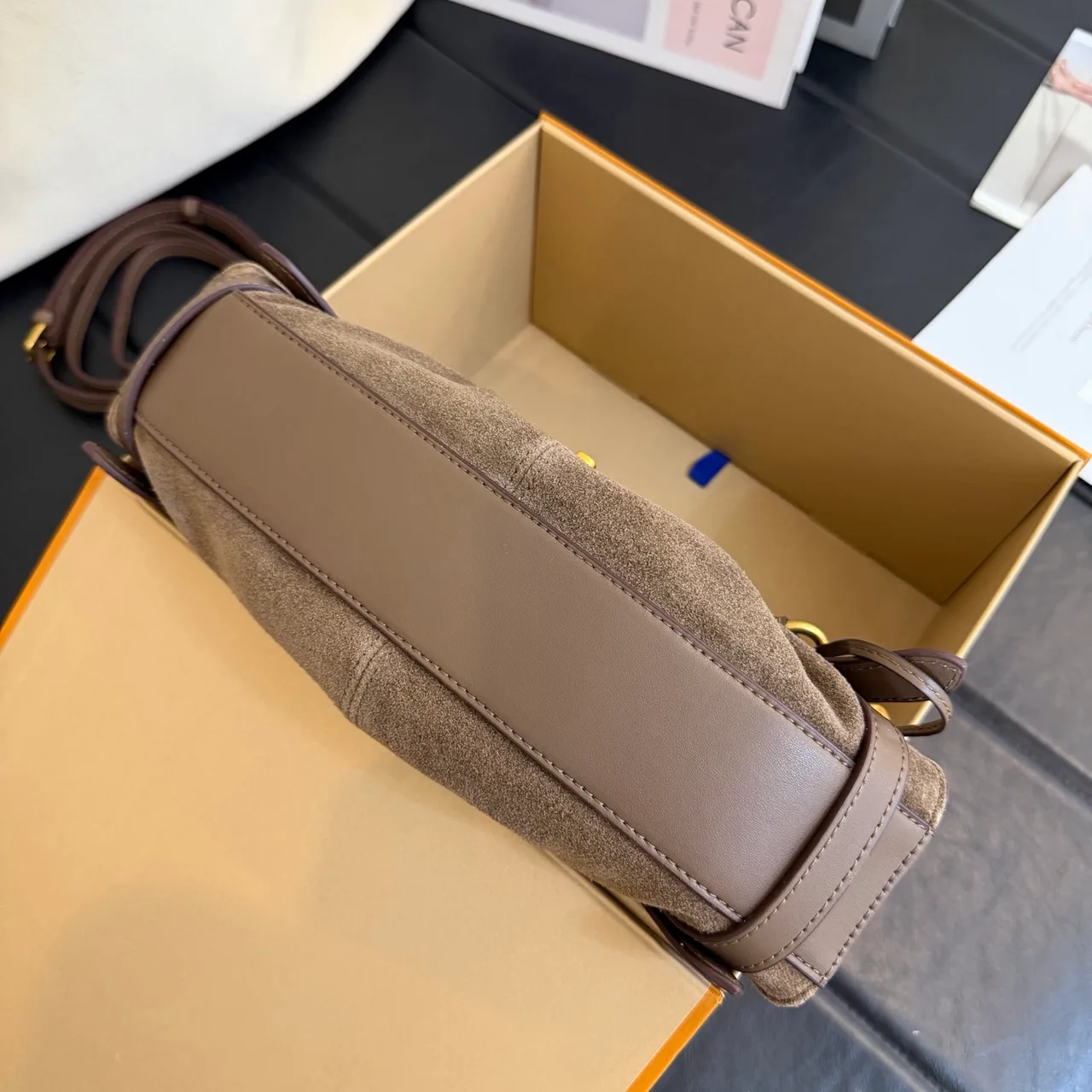 Marc Jacobs Cowhide Top-Handle Bag in Beige · view 7
