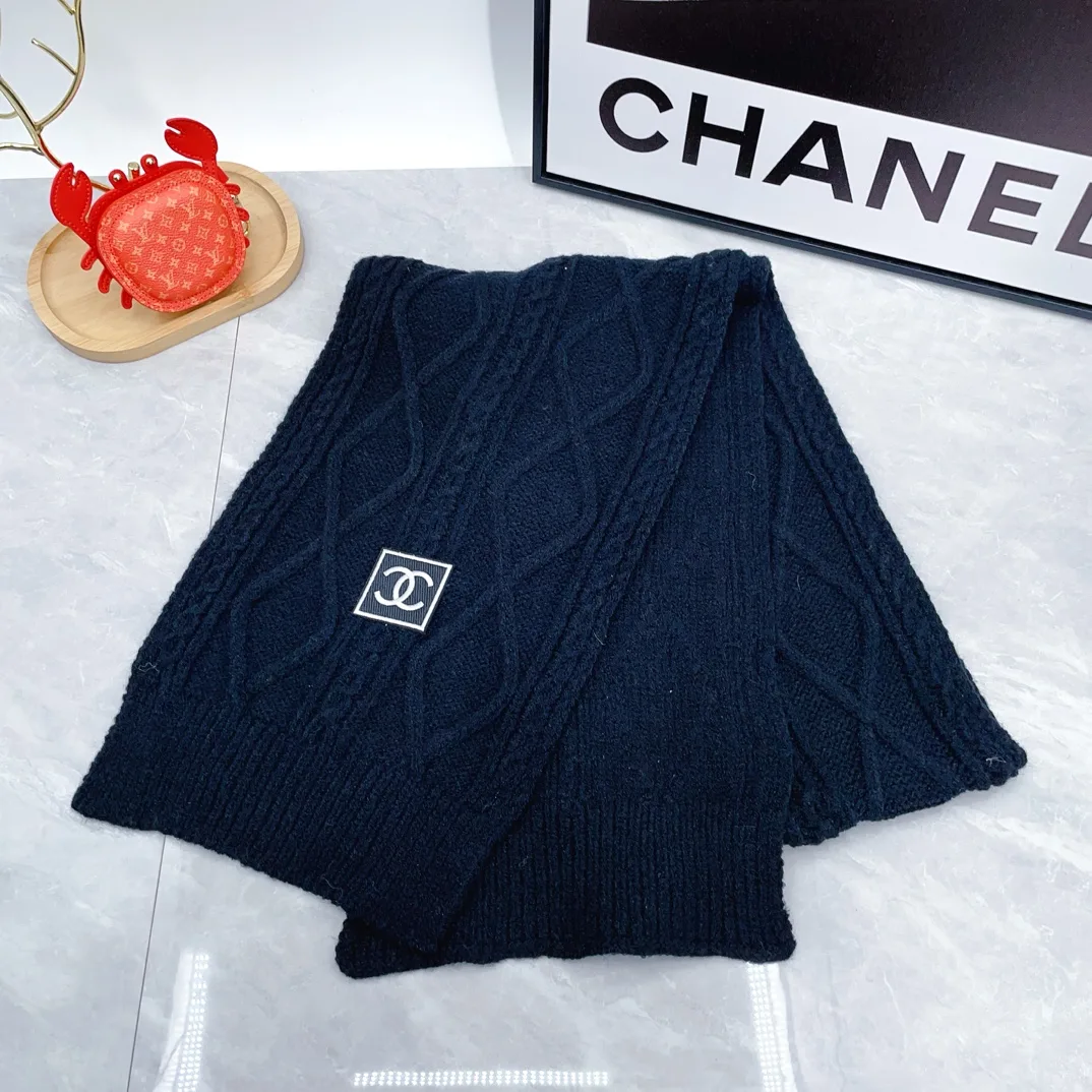 Chanel Wool Smooth Hat Scarf and Gloves Set in Blue · view 3