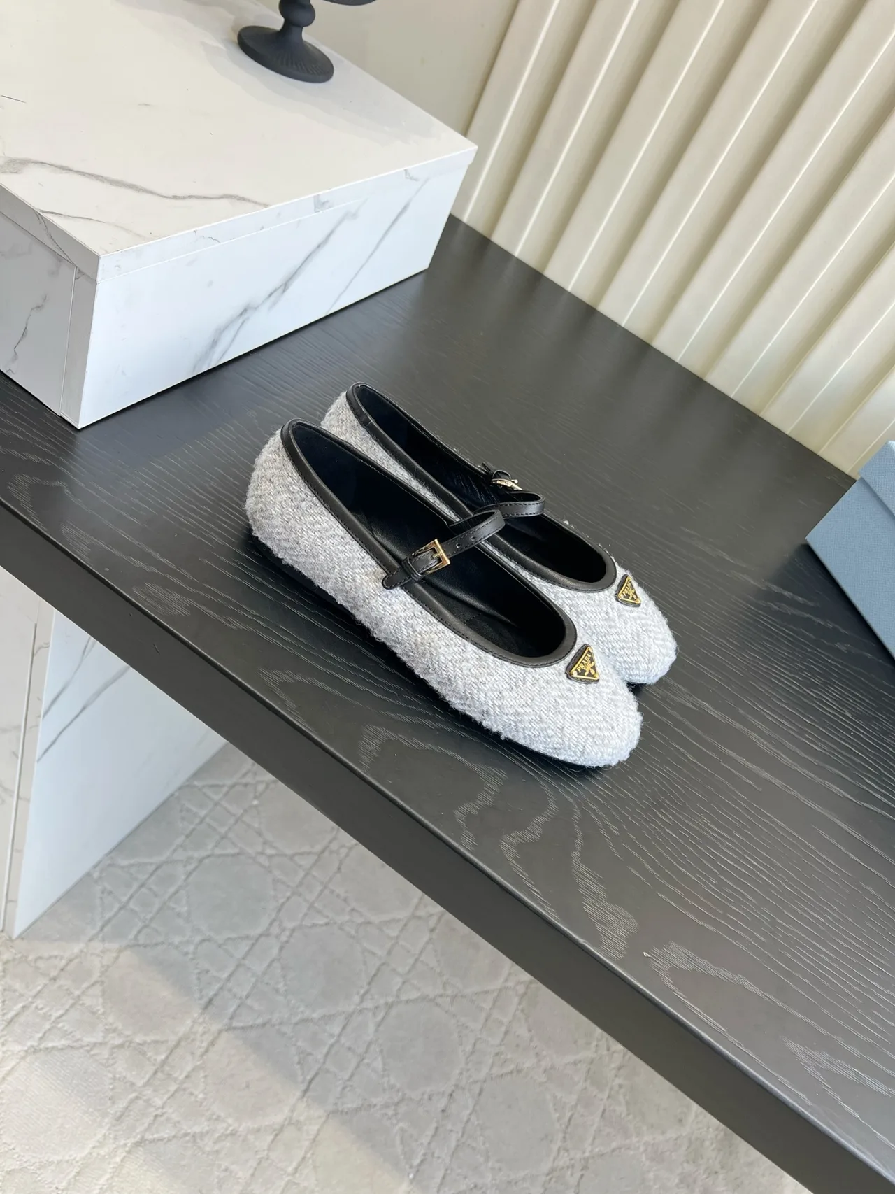 Prada Flats in Grey · view 3