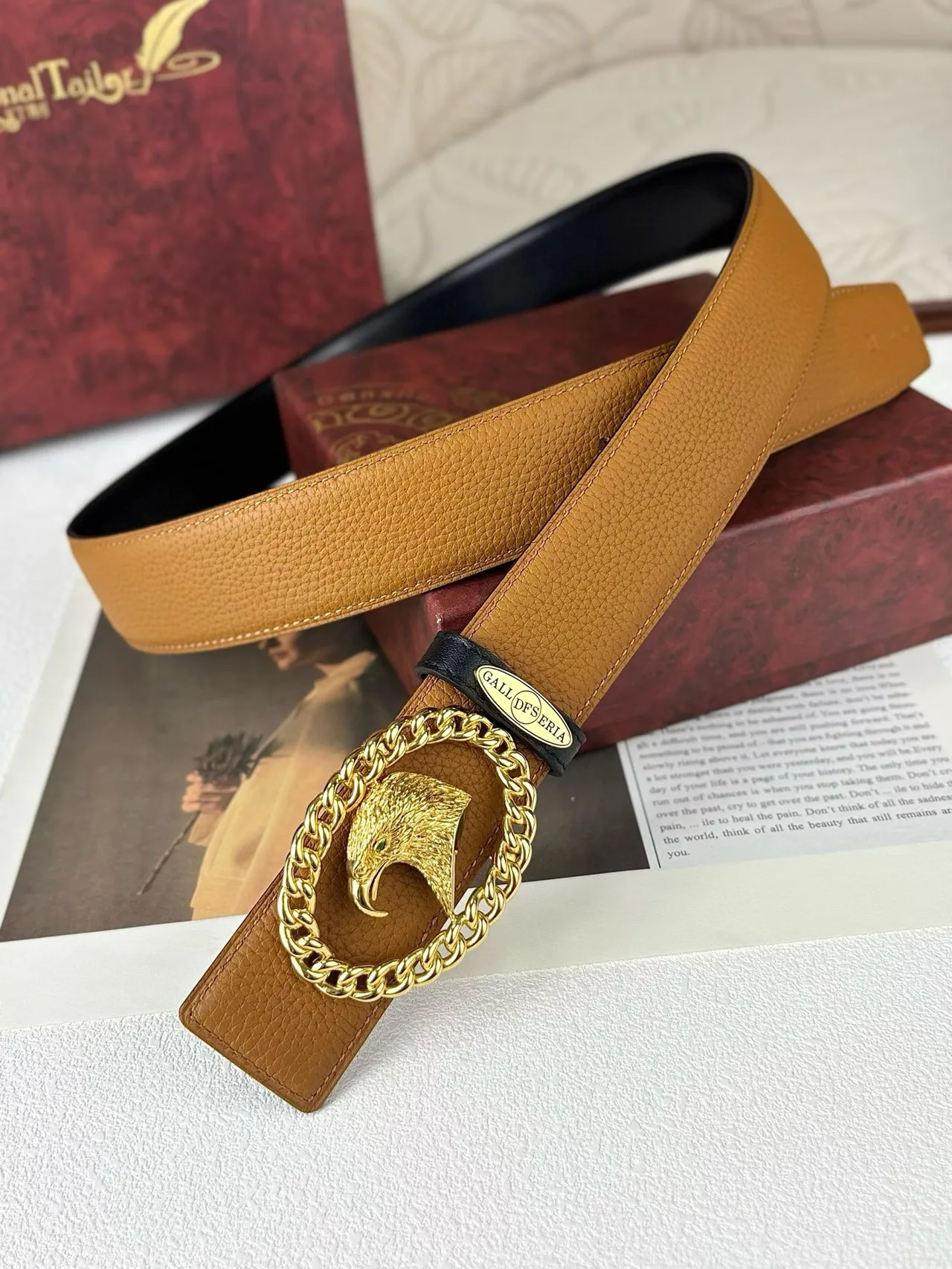 Gall Deseria Eagle Buckle Belt in Brown · view 6