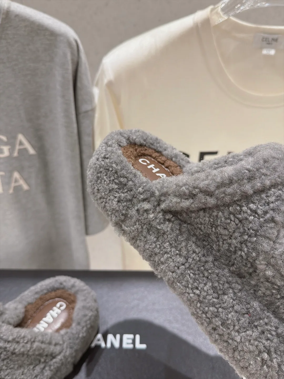 Chanel Slippers in Grey · view 7