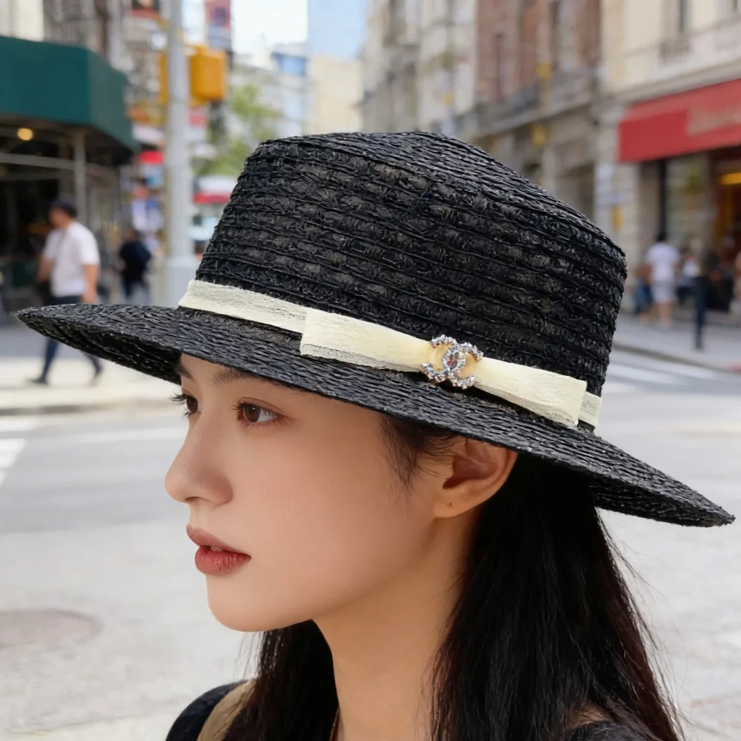 Chanel Boater Hat in Black · view 2