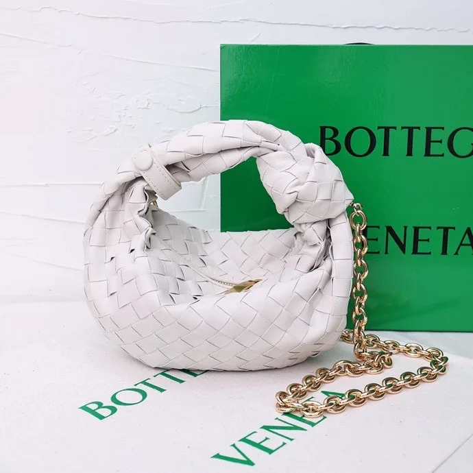 Bottega Veneta Quilted Woven Hobo Bag in White · view 2
