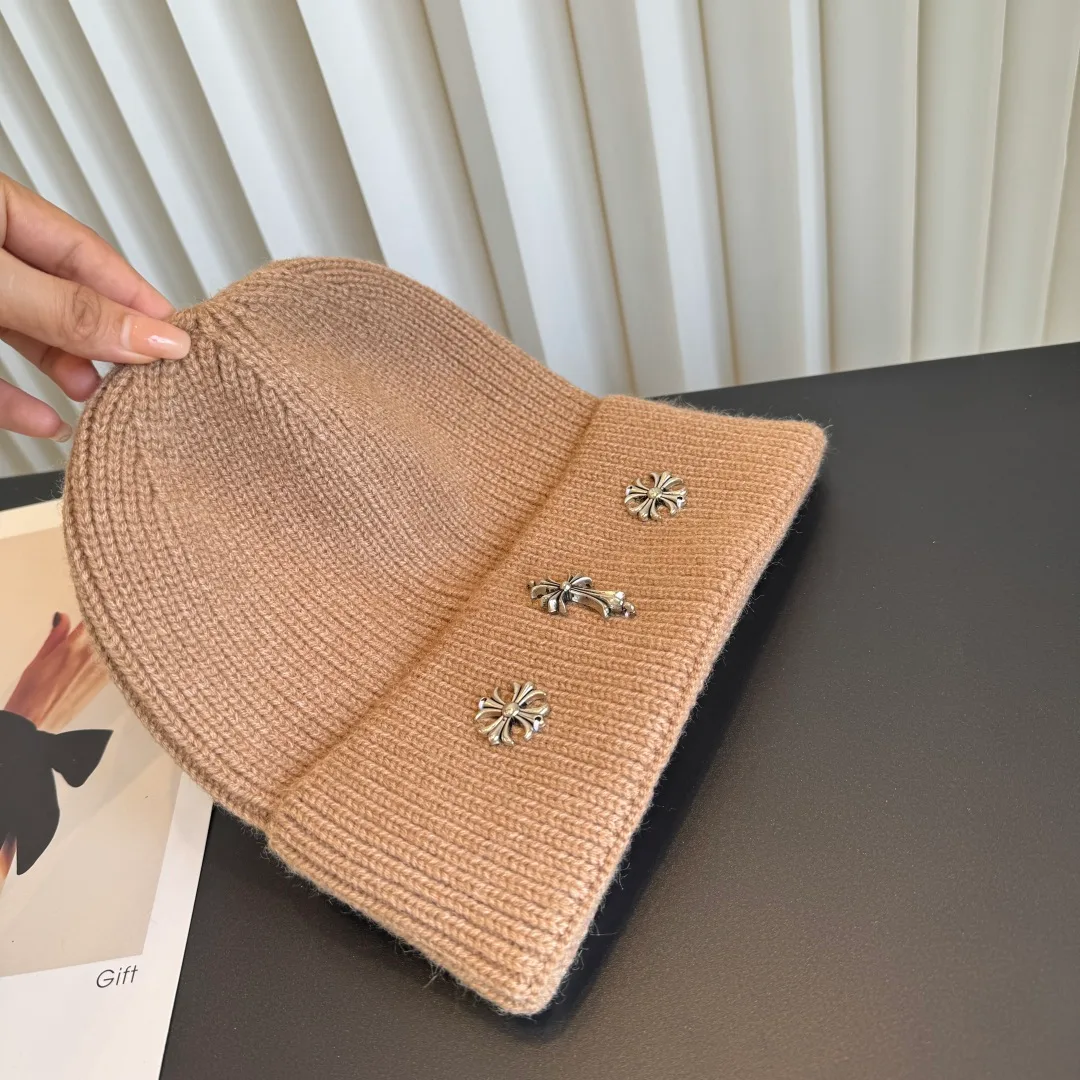 Chrome Hearts Beanie in Tan · view 6
