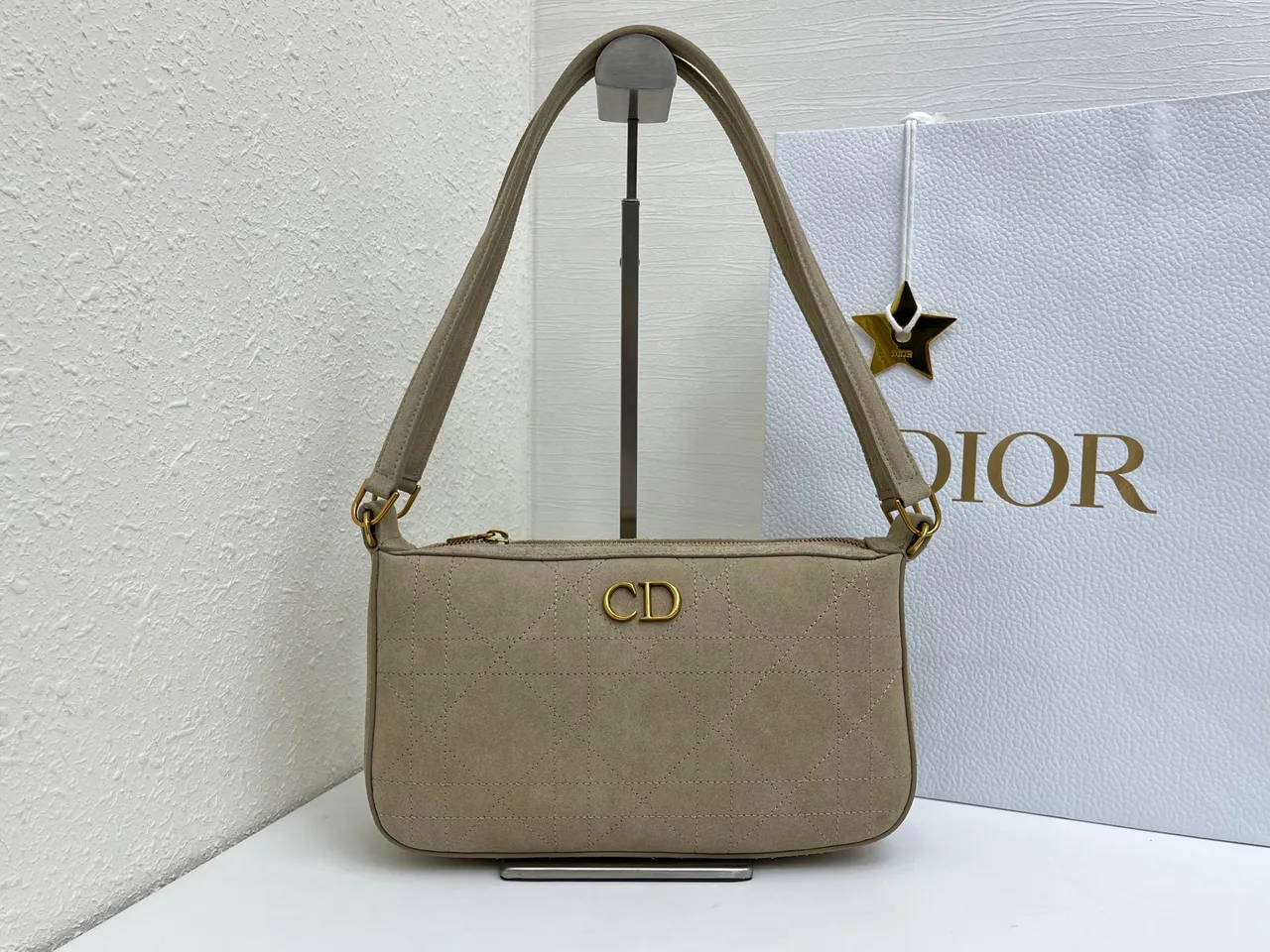 Dior Quilted Handbag in Beige · view 1