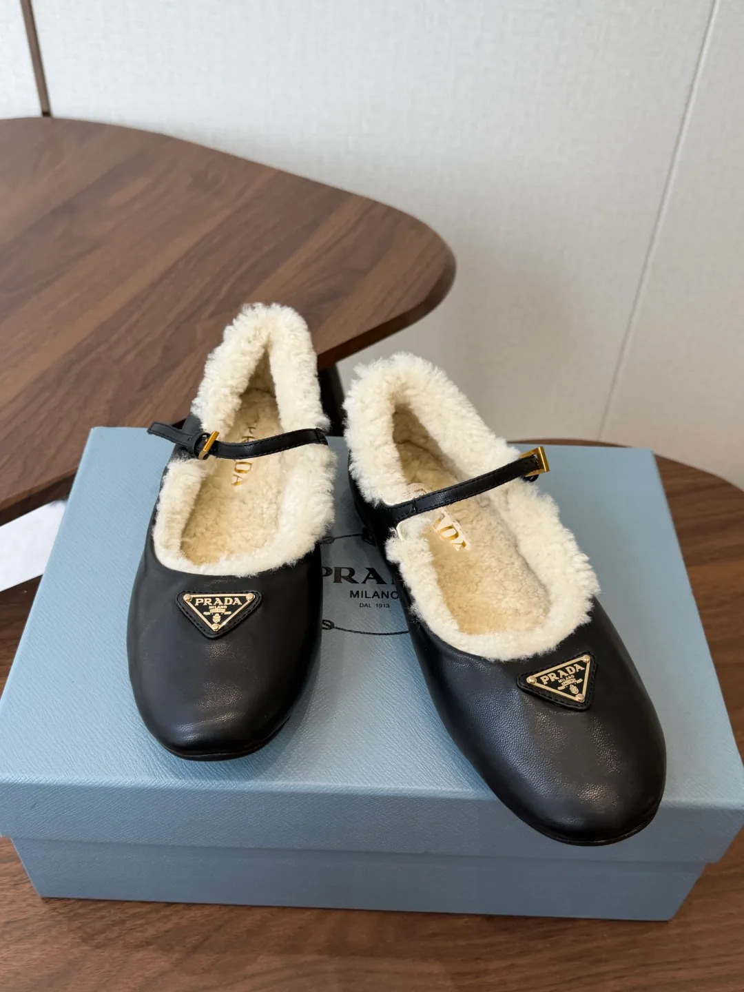 Prada Mary Jane Flats in Black · view 2