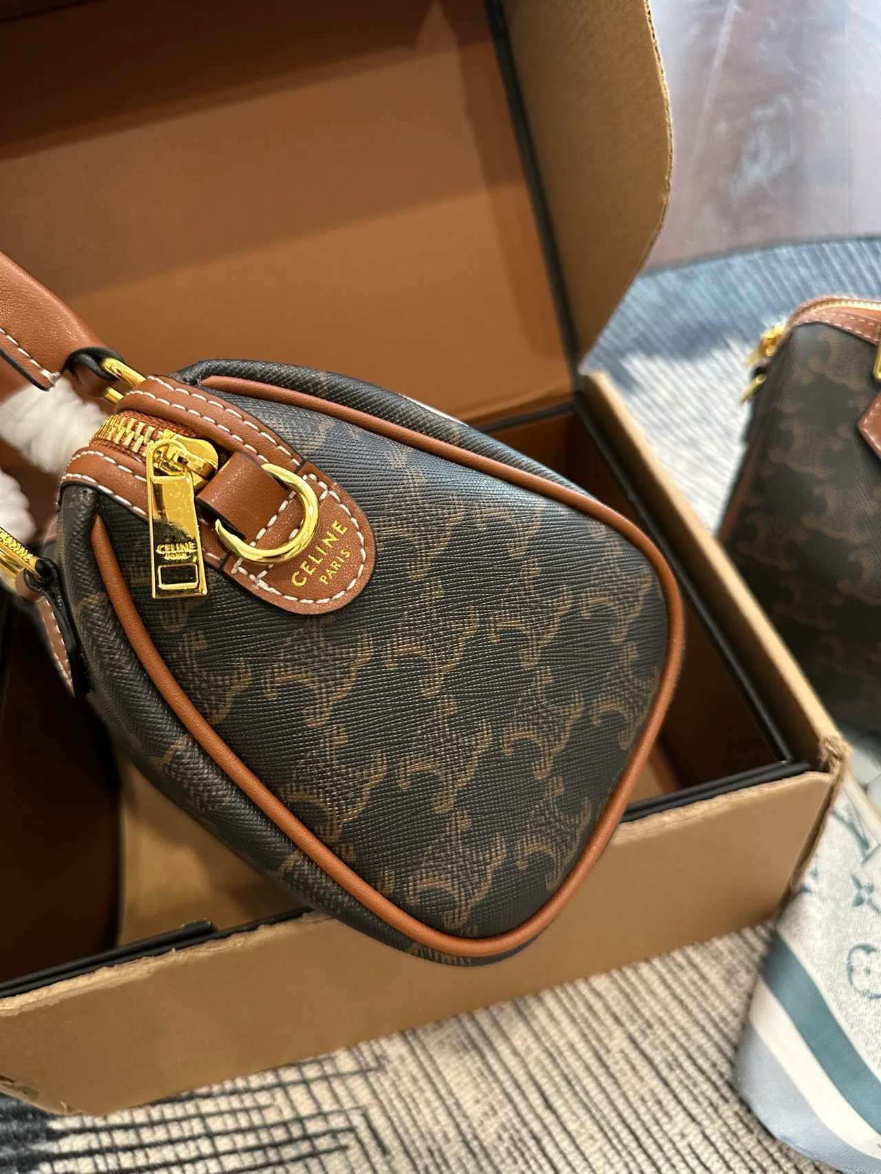 Celine Boston Bag in Brown · view 6