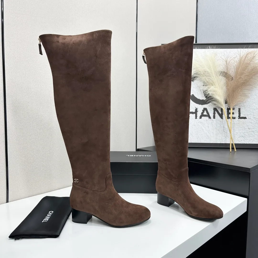 Chanel Cowhide Ankle Boots in Brown · view 7