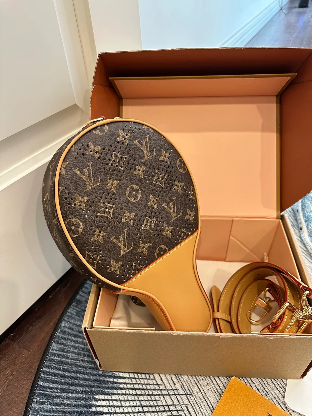 Louis Vuitton Canvas Round Backpack in Brown · view 3