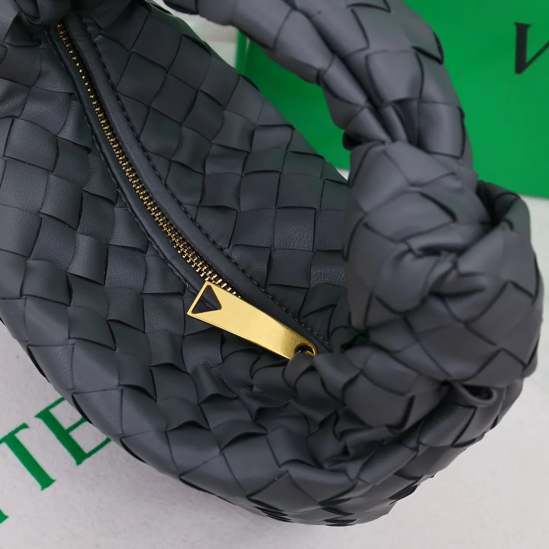 Bottega Veneta Sheepskin Smooth Woven Hobo Bag in Grey · view 3
