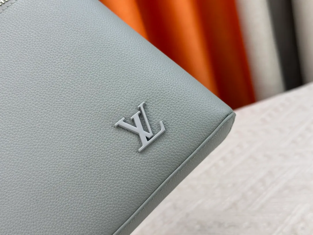 Louis Vuitton Cowhide Clutch in Grey · view 7
